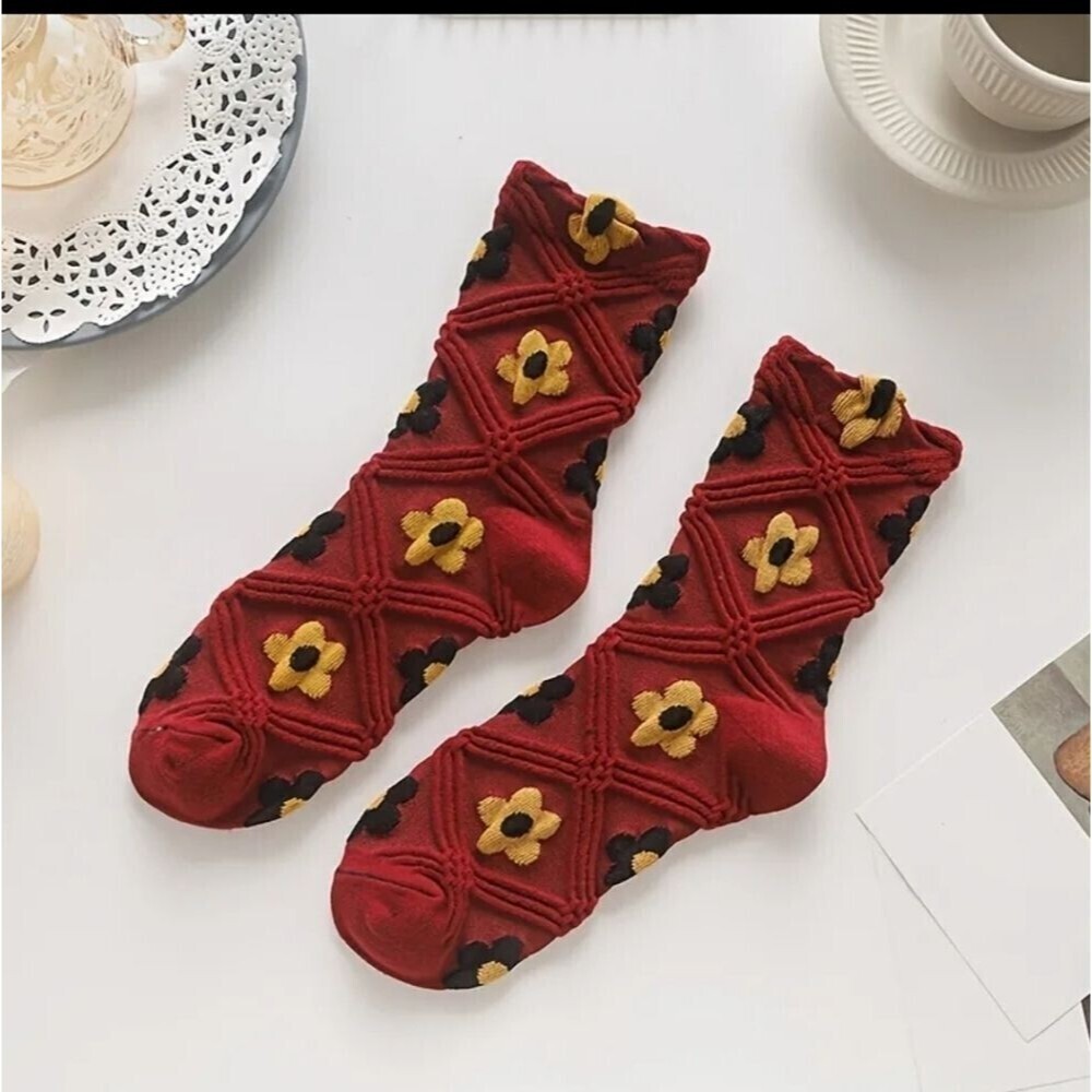 Embroidered Cottagecore Boho Socks - Picture 7 of 9